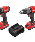 V20 Cordless Drill And Impact Driver Combo Kit With Brushless Motors, 2 Batteries And Charger Included, Heavy Duty Power Tools For Pro Jobs