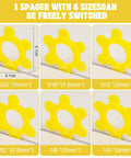 200 Pack 6 In 1 Hexagon Tile Spacers For DIY Pros, 1mm To 5mm Gaps, Large 2.64 Inch Reusable Plastic Tile Leveling Shims