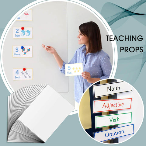 50-Piece Magnetic Adhesive Sheets 8 By 10 Inches Flexible Magnetic Sheets With Self Adhesive Backing for teaching materials on board