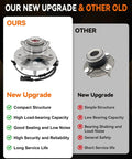 Comparison of front wheel bearing hub assembly 2 pack 515142 compatible with Ford Expedition 2011 2014 Ford F 150 2010 2014 Lincoln Navigator 2011 2014 6 lugs with ABS, highlighting new upgrade features.
