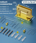 Premium Solid Brass 90 Degree Glass Shower Door Hinges With Short Back Plate Requiring Exact Glass Cutout For Rock Solid Grip No Sweat Install Accessories.