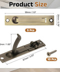 Five Pack Pocket Door Handles 304 Stainless Steel Edge Pulls Bronze Finish Includes Screws 44mm Length 87mm Hole Spacing