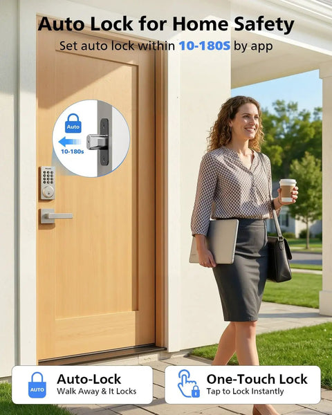 WiFi Smart Keypad Deadbolt Lock With App Remote Control No Hub Needed Works With Alexa And Google Assistant Keyless Entry Auto Lock