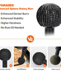 Top Shelf Ball Gouge Attachment For Angle Grinder With 5/8 11 Thread Shank For Wood Carving Shaping Contouring Easy Bolt On Enhanced rotary burr design.