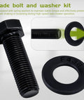 OEM Replacement Blade Bolt And Washer Kit Three Sets For Toro Exmark TimeMaster Recycler Mowers Beefed Up Black Oxide Steel Mower Hardware Fits 3290 465 26 0671, black bolt and washer