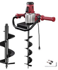 Electric Post Hole Digger Kit With 6 Inch And 12 Inch Auger Bits 1500W Powerhead Heavy Duty Digging Tool for fencing projects