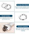 1 Inch Split Lock Washer Set 5 Pieces 304 Stainless Steel with smooth surface and prevention against loosening in machinery and DIY projects.