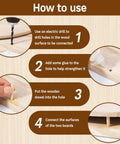Step-by-step guide to using 250 Piece Fluted Wood Dowels Set In 1/4 Inch, 5/16 Inch, And 3/8 Inch Sizes for woodworking projects.