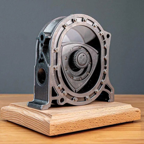 Hands On Wankel Rotary Engine Model Kit For Science Nerds Learn How Combustion Powers Torque And Build Your Own Educational Engine Demo Not All Metal For Curious Builders. metal engine model on wooden base
