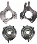 Front Steering Knuckle Spindle Hub Wheel Bearing Kit 4 Piece Set For 2007 To 2017 Jeep Wrangler JK with 2 knuckles and hubs