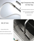High temperature resistant oil filter pipe and 48L oil tank for Commercial Deep Fryer Oil Filter Truck With 65L Tank And Fast 30L Min Filtration Rate.