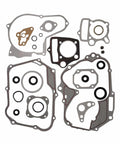 Gasket Kit For 107cc 110cc 125cc Chinese Honda Engine Coleman SSR Apollo Tao ATV Dirt Bike Go Kart Quad 1P52FMH Oil Seals Included Fits IP52FMI Models, showing various gaskets and seals for engine maintenance and repair.