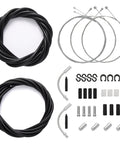 Bike Brake Cable And Shift Derailleur Cable Kit With Housing For Front And Rear Bikes Fits Mountain And Road... DIY Ready