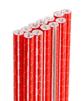 Red Reflective Bike Spoke Skins For Road And Mountain Bikes, 75mm Long, 5mm Outer Diameter, Durable Plastic Spoke Wraps