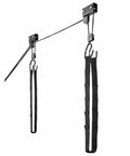 Overhead Kayak Hoist With Pulley System For Garage Storage, 125 Lb Capacity, Lifts Kayaks, Canoes, And Bikes Safely, Ceiling Mounted Hoist
