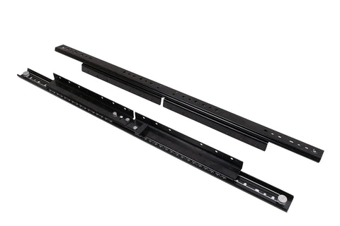 Hella Sturdy Steel Table Extension Brackets With Smooth Glide Rollers For Quick Flip Dining Or Coffee Desk Upgrades In Sleek Black Finish, showing heavy-duty steel components.