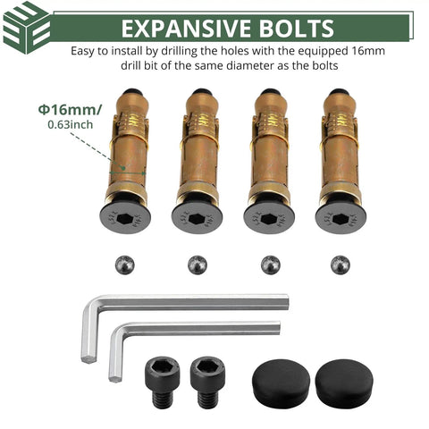 Heavy Duty Ground Anchor Setup To Keep Your Dope Ride Locked Down Secure Using Hardened Alloy Steel Hardware To Bolt Down Motorcycles Bicycles And Scooters Anywhere On Concrete Or Brick Surfaces Indoors And Outdoors