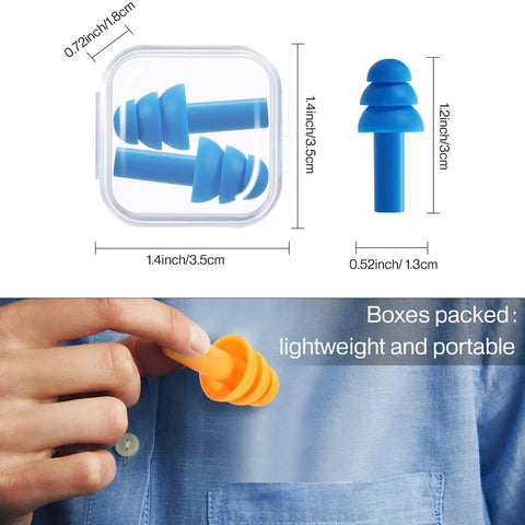 Assorted Color Silicone Ear Plugs Set 24 Pairs Soft Waterproof Reusable Noise Reduction For Sleeping Snoring Swimming Travel And Concerts For Adults And Kids
