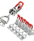 Front view of Stainless Steel Toggle Clamp Latch with 100 kg holding capacity showing adjustable quick release buckle