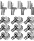 Beefy Zinc Alloy Shelf Pins With Suction Cups, 20 Pack, Heavy Duty Cabinet Shelf Supports For Kitchen And Bath, close-up view