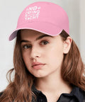 Woman wearing Pink Breathable Cap With Six Vent Eyelets Low Profile Unstructured Hat For Women And Men Athletic Style Casual Everyday Wear