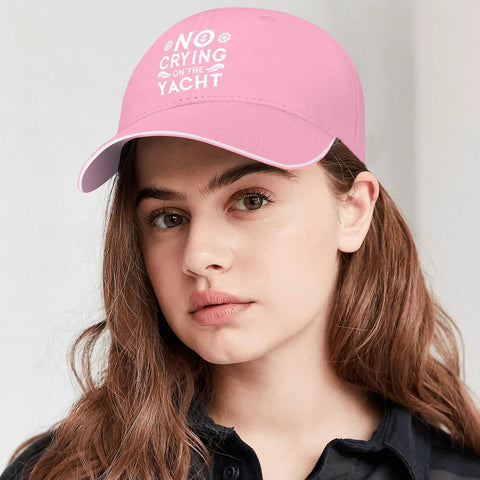 Woman wearing Pink Breathable Cap With Six Vent Eyelets Low Profile Unstructured Hat For Women And Men Athletic Style Casual Everyday Wear