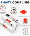 Aluminum Plum Flexible Shaft Coupling 5mm To 6mm For 3D Printer And CNC Machines 30mm Diameter By 35mm Length Motor Connector With Hex Wrench Solid Pick For Servo And Stepper Motors, anodized aluminum with plum insert