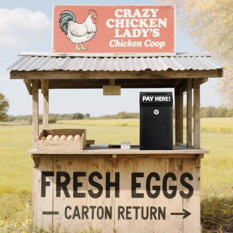 Metal Donation Box With Lock For Wall Mount Secure Cash Deposit Slot Money Drop Box at outdoor egg stand