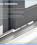 4 Pack White Reinforced Nylon Shower Door Bottom Seal Guides For Glass Sliding Doors And Enclosures Durable Corrosion Resistant Sill Rails Easy Install Replacement Kit Including A Dual Purpose Screwdriver Ideal For DIY Shower Door Maintenance installed on track