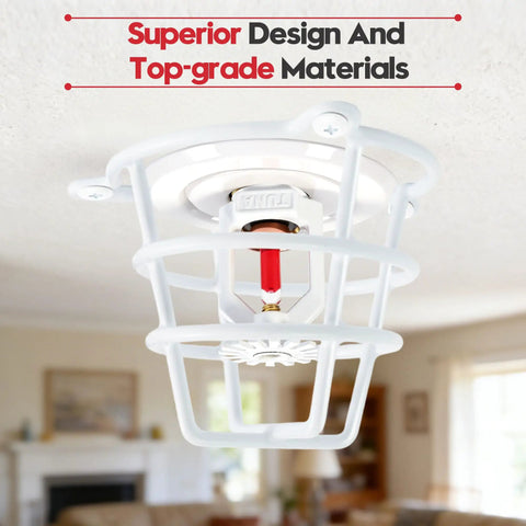 Top Tier Two Pack Pendent Fire Sprinkler Heads Built Hella Solid Featuring Half Inch Npt showcasing red bulb and white protective cage.
