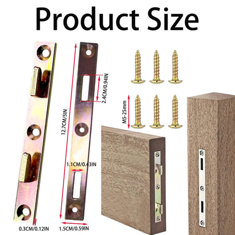 Heavy Duty Bed Rail Fasteners 4 Pack Featuring Mortise Design And Rustproof Steel Brackets For Bed Frame Repair Includes Screws No Sweat Setup Rock Solid Build Knockout Quality