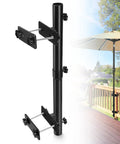 Rugged Deck Railing Umbrella Holder Mount For Patio No Fuss Easy Install Adjustable Outdoor Umbrella Bracket Attaches To Rail