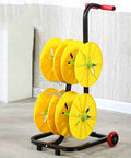 Heavy Duty Wire Spool Rack On Wheels With Casters For Electrical And Industrial Garage Use 4 To 6 Rods Multi Spool Wire Dispenser