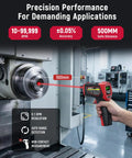 Non Contact Laser Tachometer RPM Meter For Engines And Motors, Handheld Tachometer With Large LCD Display, Measures 10 To 99,999 RPM, High Resolution, Max Min Memory, Reflective Tape Included, Great For Fans And Belts, handheld in industrial machine use