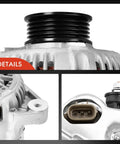 Close-up of 80 Amp 12 Volt Car Alternator For Toyota Camry 1994 1995 1996 And RAV4 1996 1997 1998 1999 2000 With 5 Groove Pulley Clockwise Rotation New Easy Swap Plug And Play