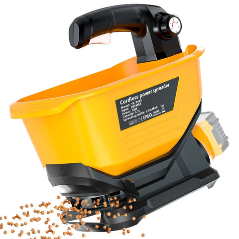 Electric Grass Seed Spreader For Lawn Care Compatible With DeWalt 20V Max And 60V Batteries, handheld with 3.9 L hopper