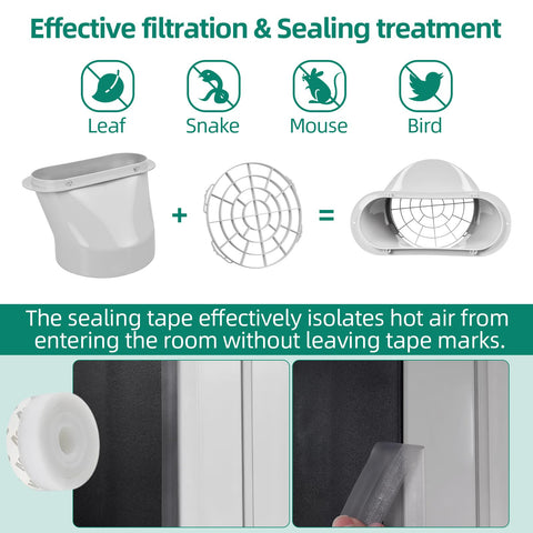 Components of Portable Air Conditioner Window Kit with Universal Seal for Sliding or Vertical Windows Easy Install