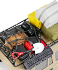 12 Piece Roof Decoration Kit For 1 By 18 TRX4M And 1 By 24 SCX24 Crawlers With Luggage Net, Recovery Boards, Fuel Tank, Tool Box