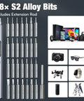 Mini Electric Screwdriver Kit With All In One Precision, Dual Torque Settings, 28 Magnetic Bits, LED Light, And Dual Mode for electronics