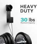 Heavy Duty Stainless Steel EV Charger Holder For J1772 Connectors wall mount holder with maximum 30 lbs capacity.