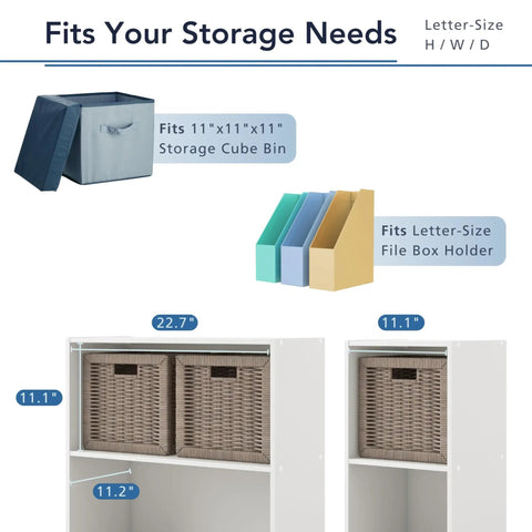 Stackable 2 Cube Wood Storage Organizer Shelves For Dorm, Teen Room And Home Office Fits Cubby Bins, light blue finish