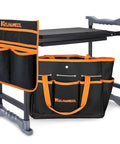 Ultimate Garden Kneeler And Seat With Extra Wide 10 Inch EVA Pad, Heavy Duty Foldable Bench with tool pouches, front view