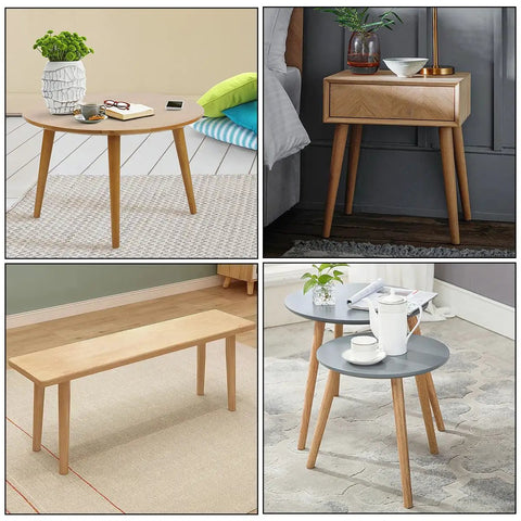16 Inch Solid Rubber Wood Table Legs With M8 Hanger Bolts A Total Game Changer For Refreshing Your Setup in various table styles.