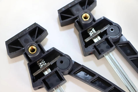 Adjustable Screw Clamp For Woodworking Dog Hole Benches 19mm Or 20mm Quick Clamp Set, Fixed Hold Replacement For Festool 488030, 2 Pack, Stable, Easy Setup For Precise Projects, black clamp parts