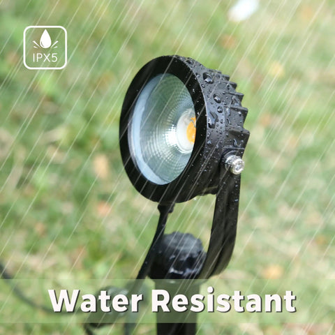 Low Voltage LED Landscape Lighting Kit With Transformer 5W 24V Outdoor Spotlight Warm White 2100LM IP65 Waterproof