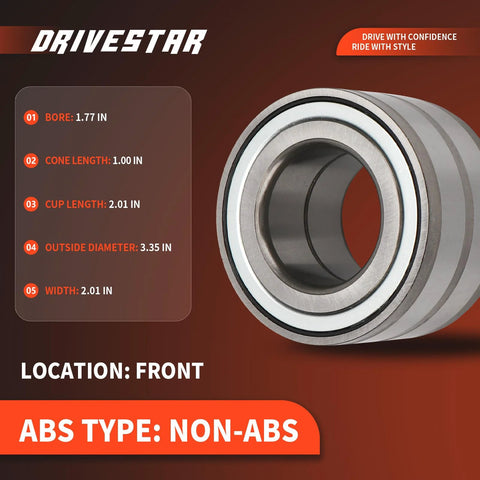 Front Wheel Hub Bearing For Ford F150 2004-2008 RWD And Lincoln Mark LT 2006-2008 RWD Without ABS with measurements