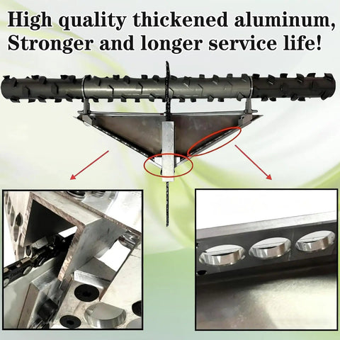 Hardworking Electric Foam Planer Packs A Beefy 1800 Watt Motor To Chew Through Spray Foam And Polyurethane Insulation close-up of thickened aluminum construction.