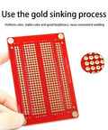 Gold Plated Solderable Breadboard Proto Board For Arduino And Raspberry Pi Projects, Dope DIY PCB Kit held in hand