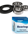 Tough As Nails Bearing And Seal Kit Compatible With Whirlpool Wfw9400 Series Front Load Washing Machine Tub Replacement featuring three premium bearings and a durable rubber gasket.
