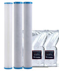 Heavy Duty 1000 Gpd Reverse Osmosis And Ro Di Water Filter System replacement pre-filters and DI resin packets.